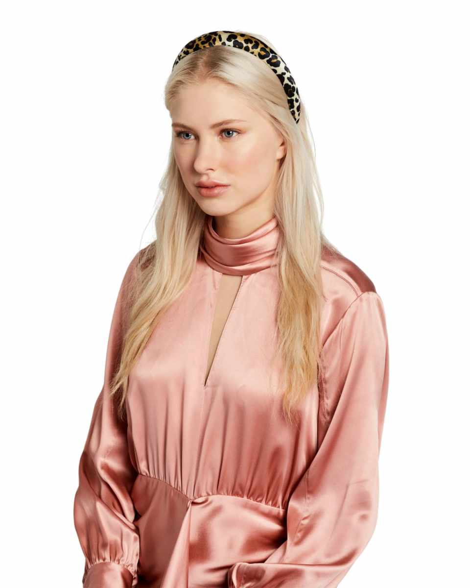 Tori Leopard Print Silk Headband